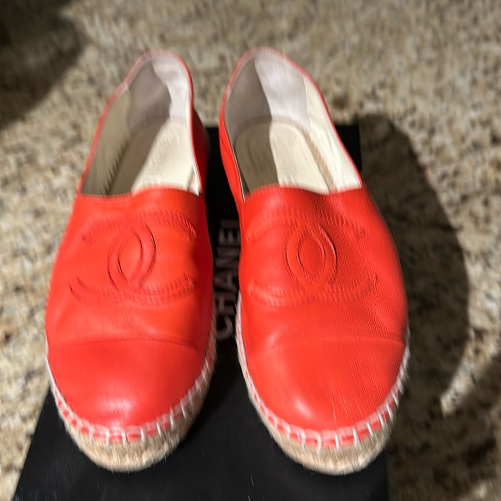 Chanel Red Espadrilles size 8